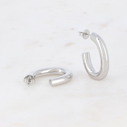 Caylee oval hoop earrings