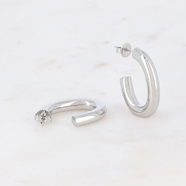 Caylee oval hoop earrings